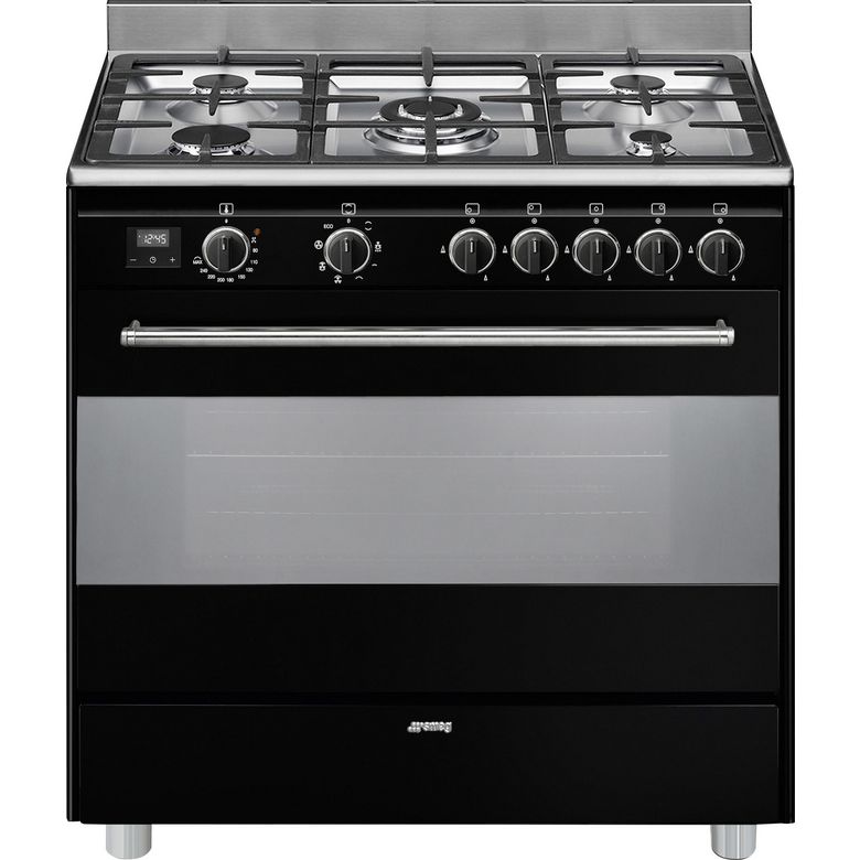 Piano de cuisson gaz noir Smeg BG91N2 Main Image